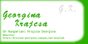 georgina krajcsa business card